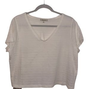 Madewell V Neck Boxy Top Blouse